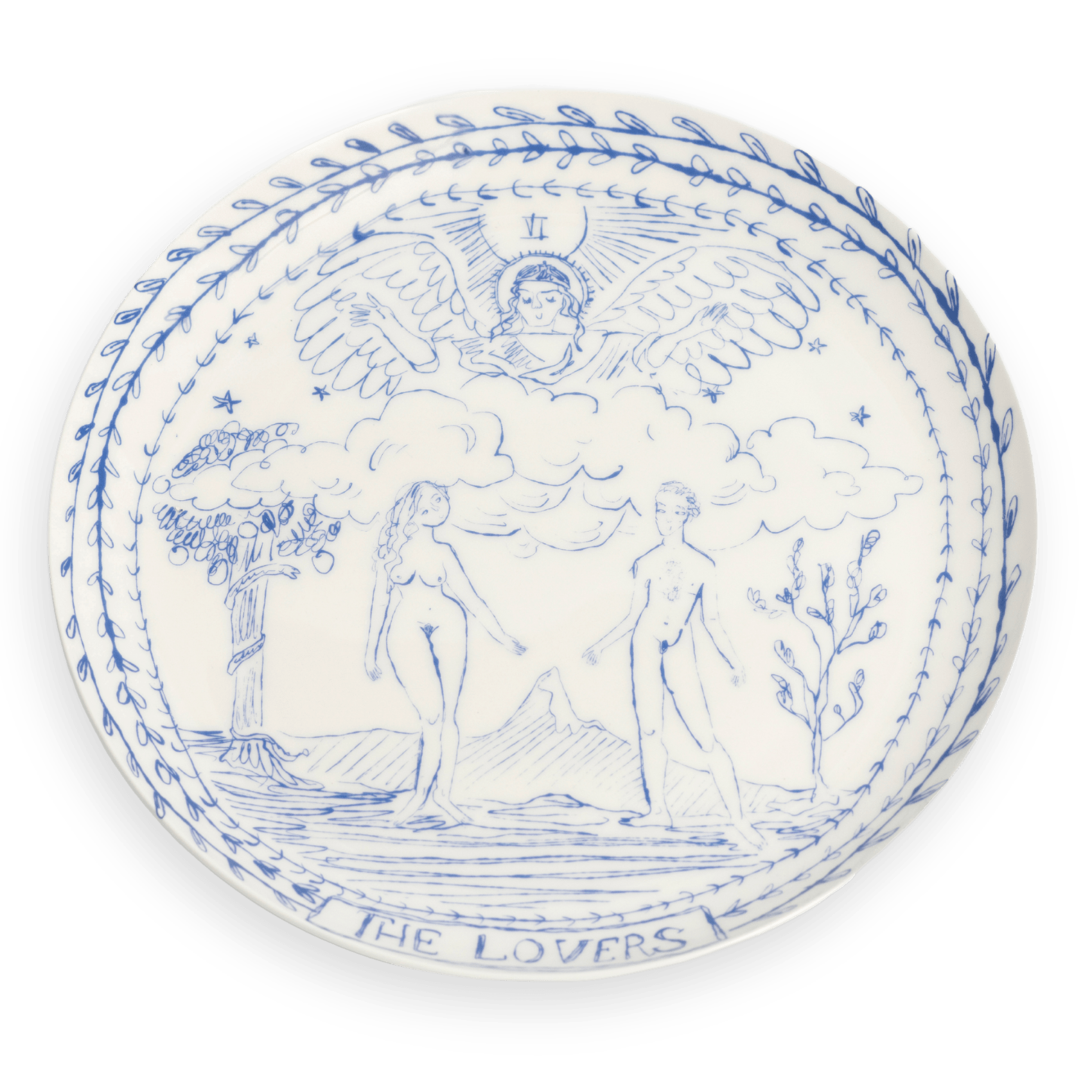 The Lovers Tarot Dinner Plate | Maison Flâneur