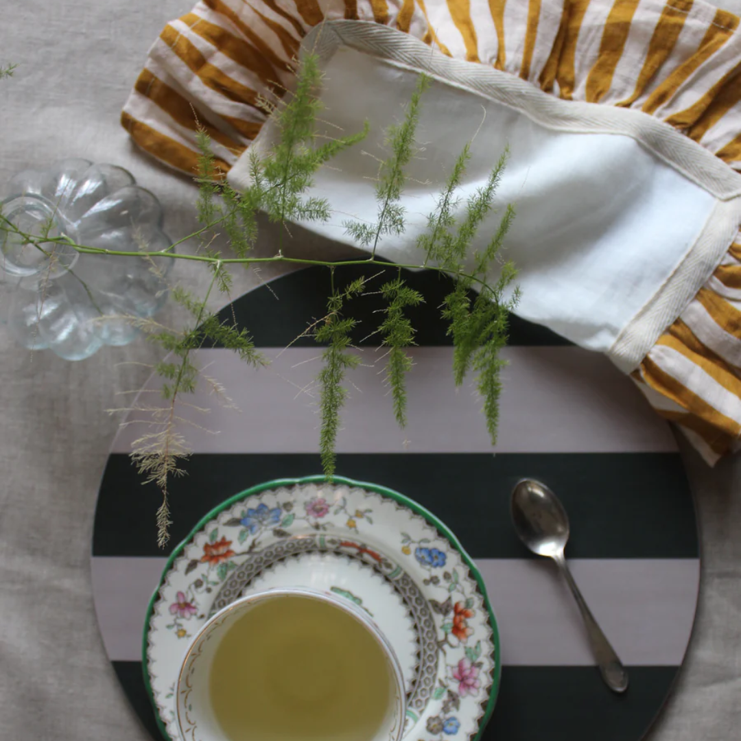 Forest Green Striped Placemat