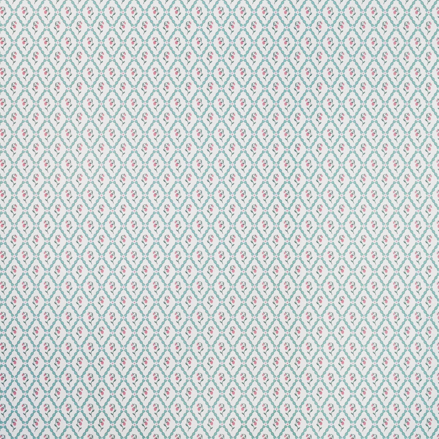 Wild Strawberry Trellis Wallpaper