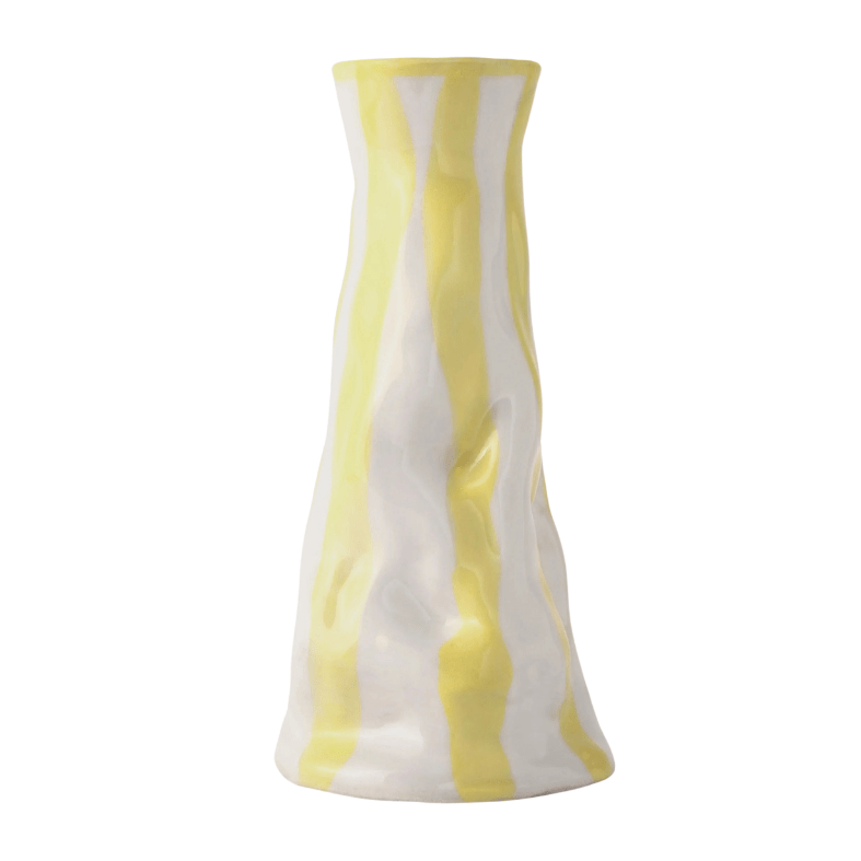 Light Yellow Candy Stripe Vase