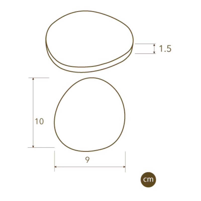 Two Round Coasters - Burnt Ochre