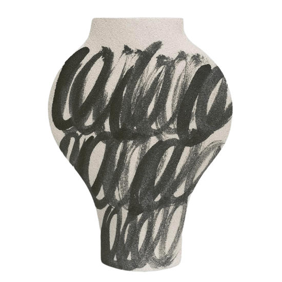 Ceramic Vase ‘Dal - Circles Black N°2’