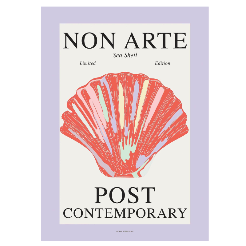 Sea Shell Red Poster Print