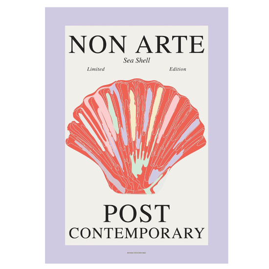Sea Shell Red Poster Print