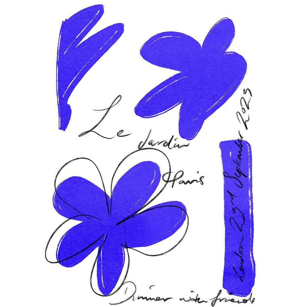 Le Jardin Blue Art Print