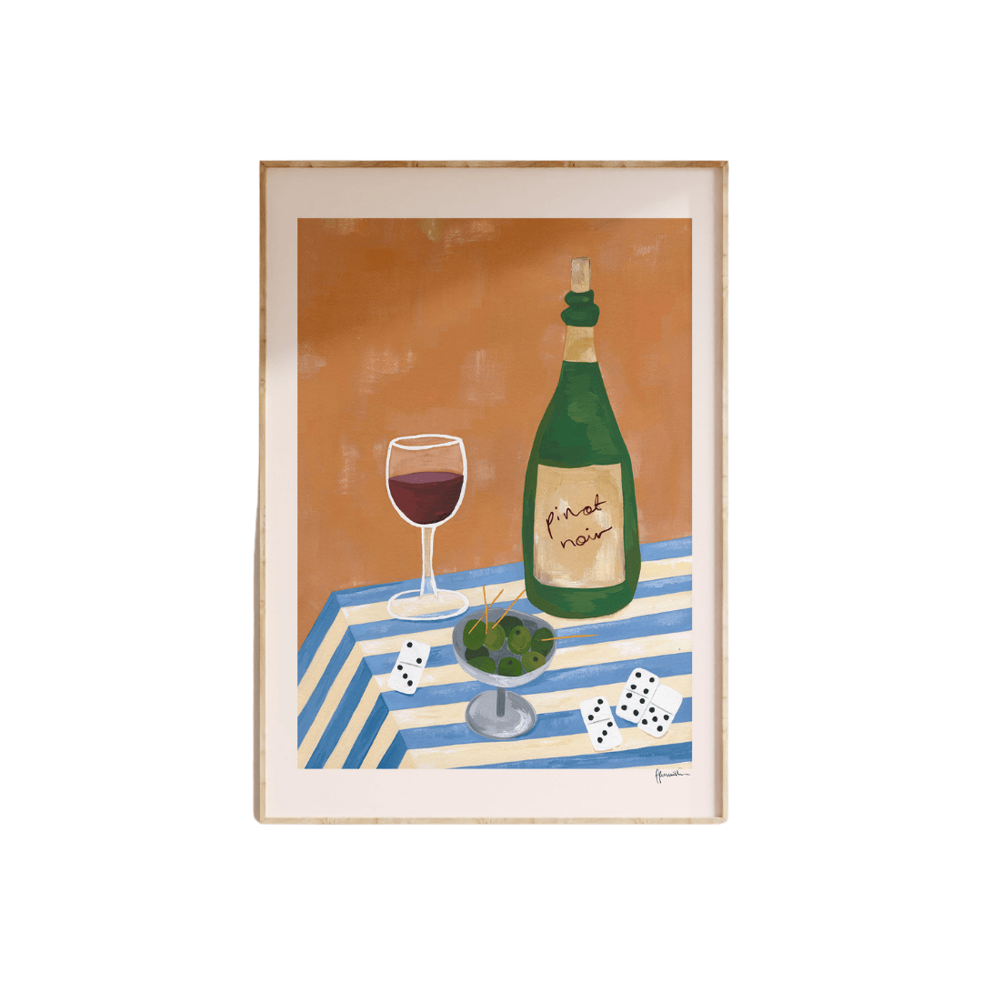 Dominoes, Olives & Pinot Noir Print