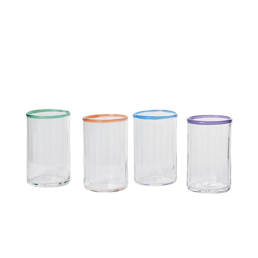 Peter Glass Multi Colours Small - Set of Four Mixed
