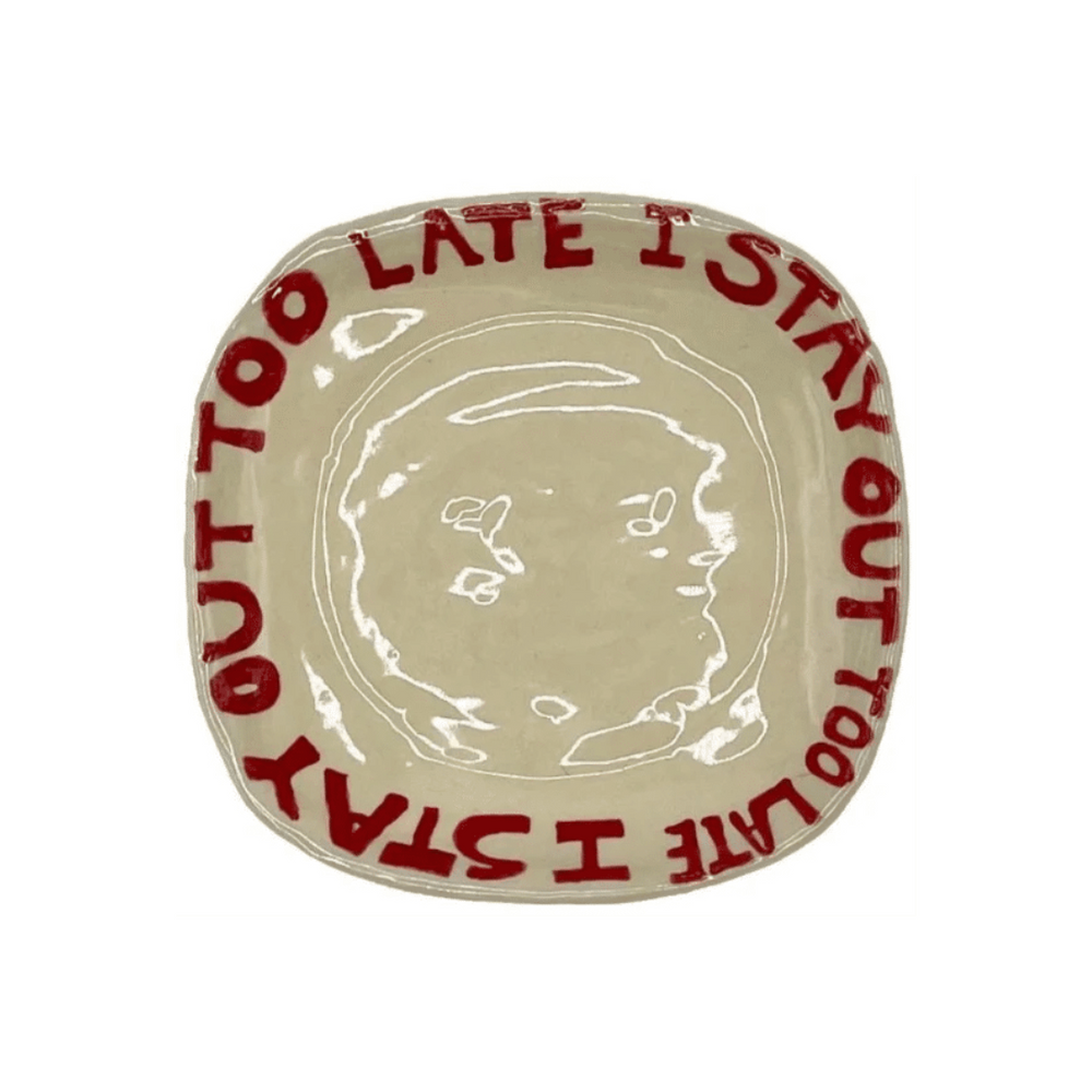 I Stay Out Too Late Trinket Tray Red