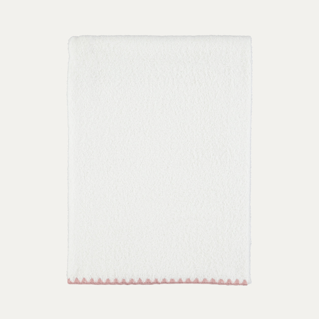 Bath Towel Shell White with Pink