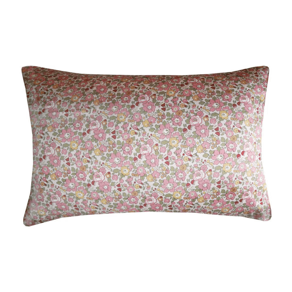 Silk Pillowcase Made With Liberty Fabric Betsy Field Dusky Pink