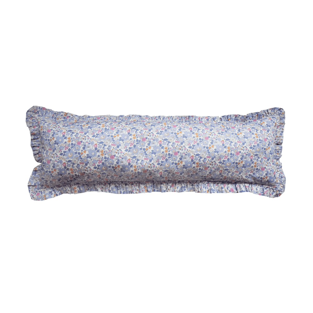 Ruffle Bolster Lumbar Cushion Made With Liberty Fabric Betsy