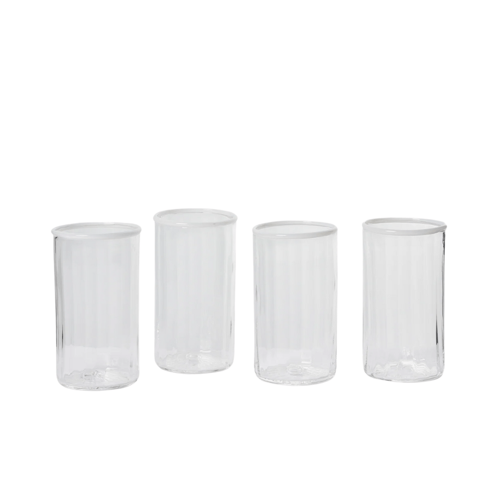 Peter Glass White Large - Set of Four