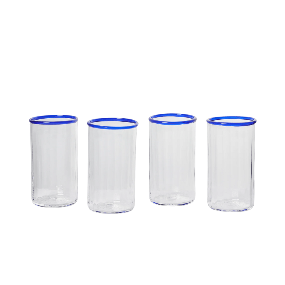 Peter Glass Blue Large - Set of Four