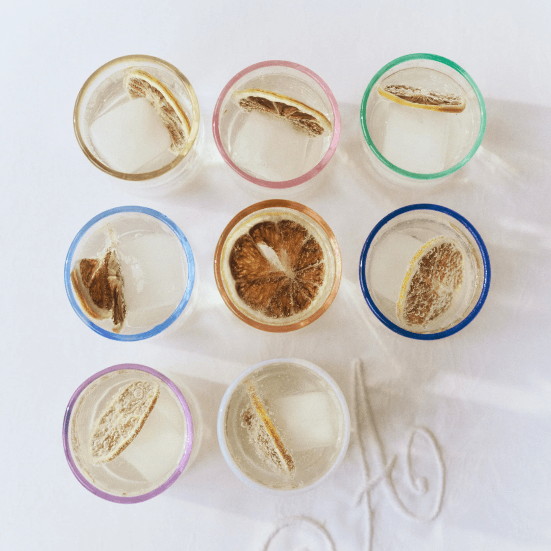 Peter Glass Large Pink - Set of Four