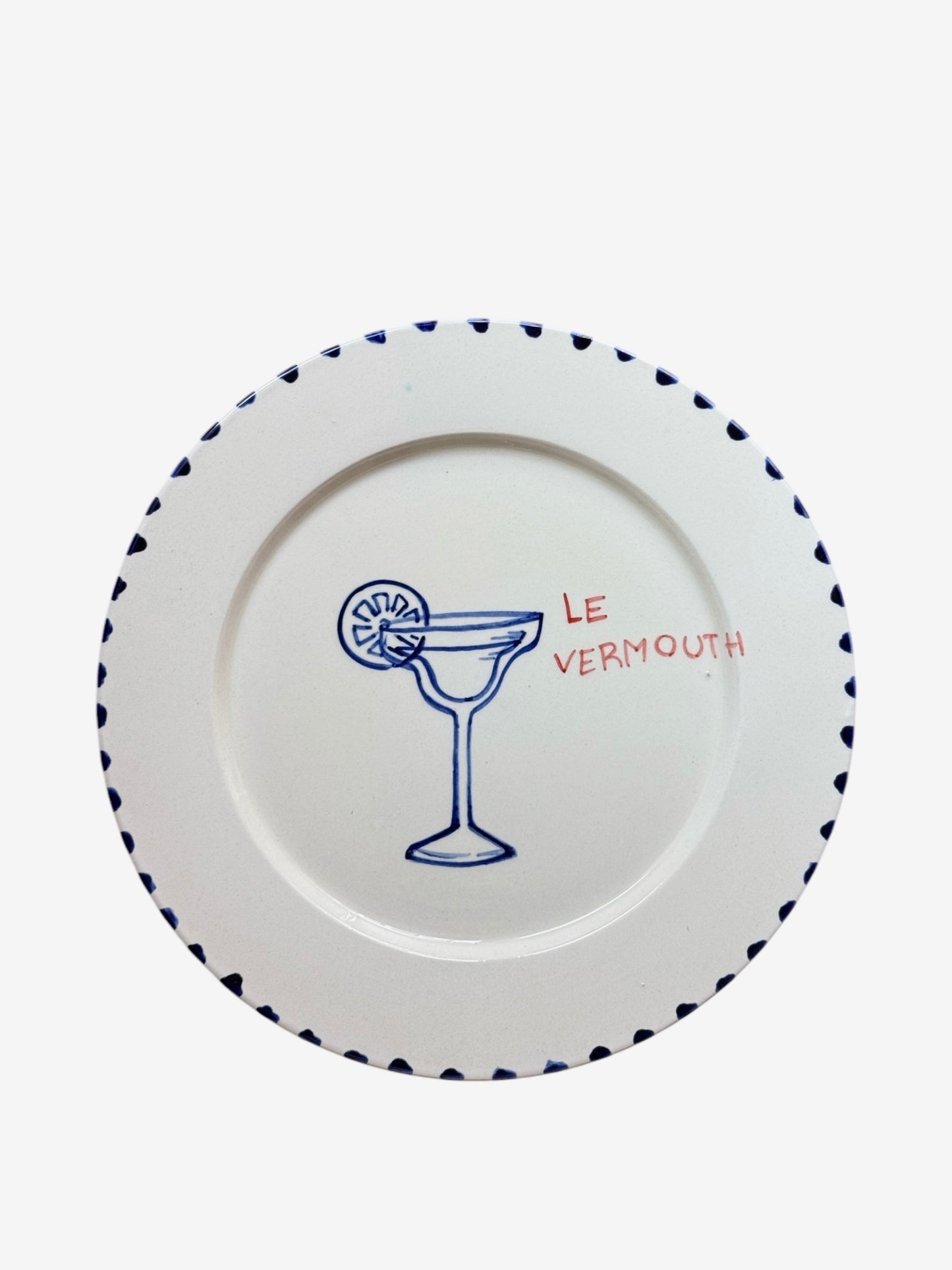 Dining Plates in L’apéritif Drinks Design - Set of 4