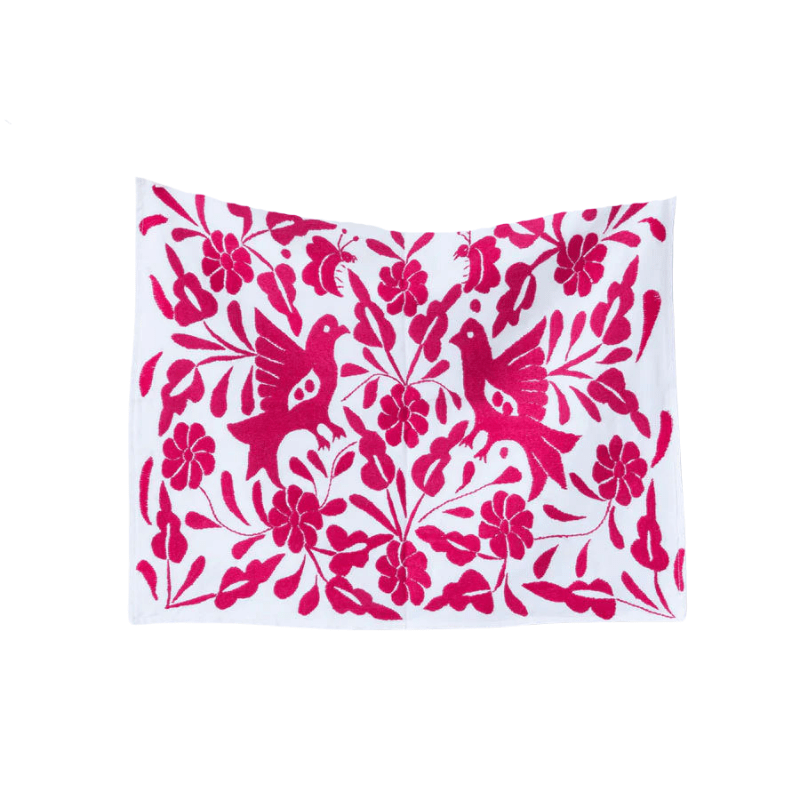 Embroidered Placemat - Pink