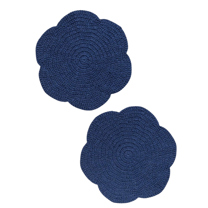 Scallop Crochet Placemat - Set of 2