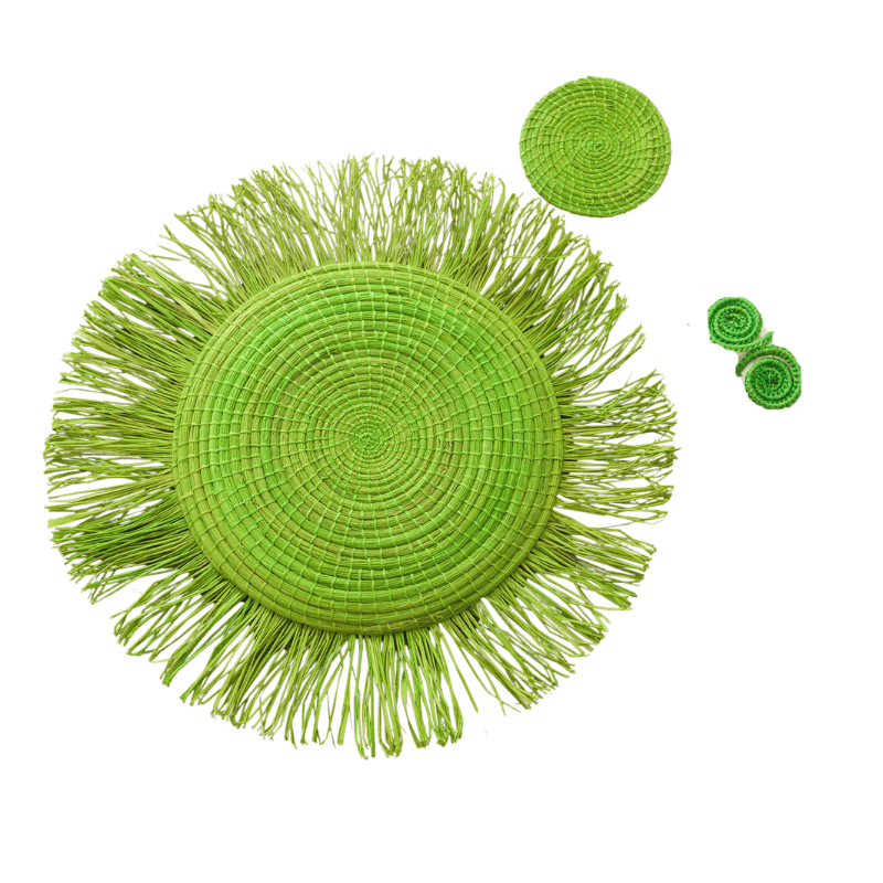 Green Palm Tableware Bundle - Set Of 8