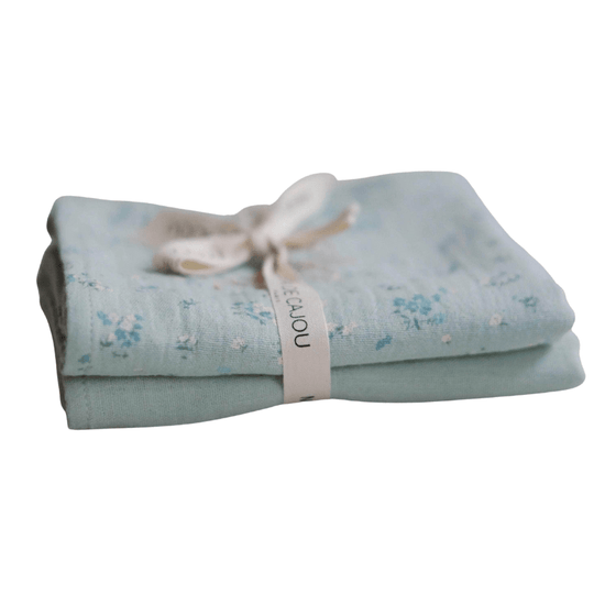 Baby's Green & Flowers Swaddles | Set of 2