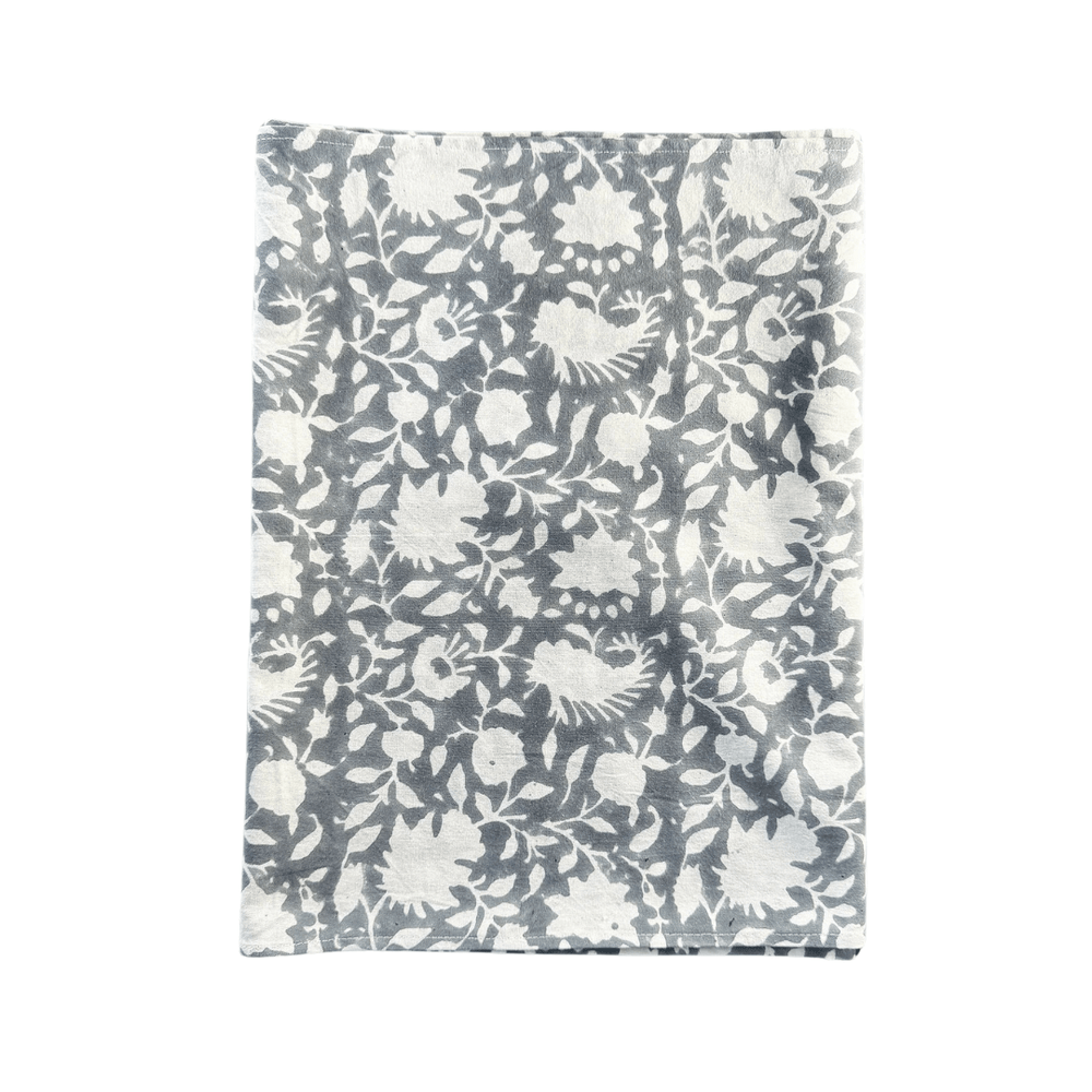 Block Printed Table Runner, Secret Garden in Sky