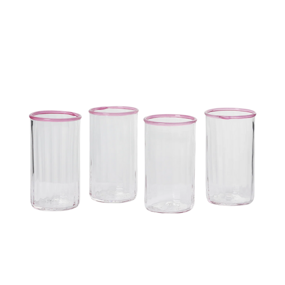 Peter Glass Pink Large - Set of Four