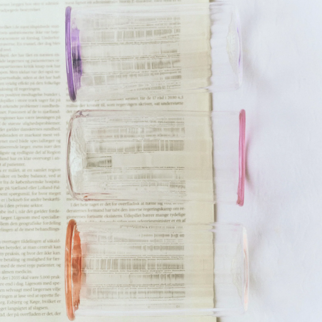 Peter Glass Pink Large - Set of Four