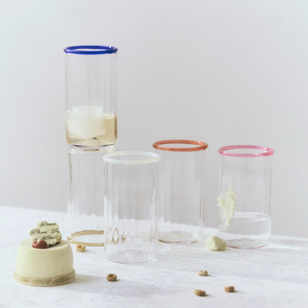 Peter Glass Pink Large - Set of Four