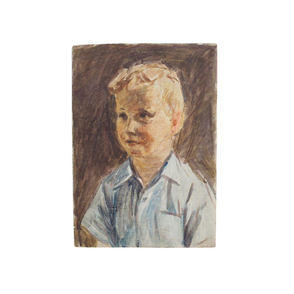 Vintage Watercolour of a Boy