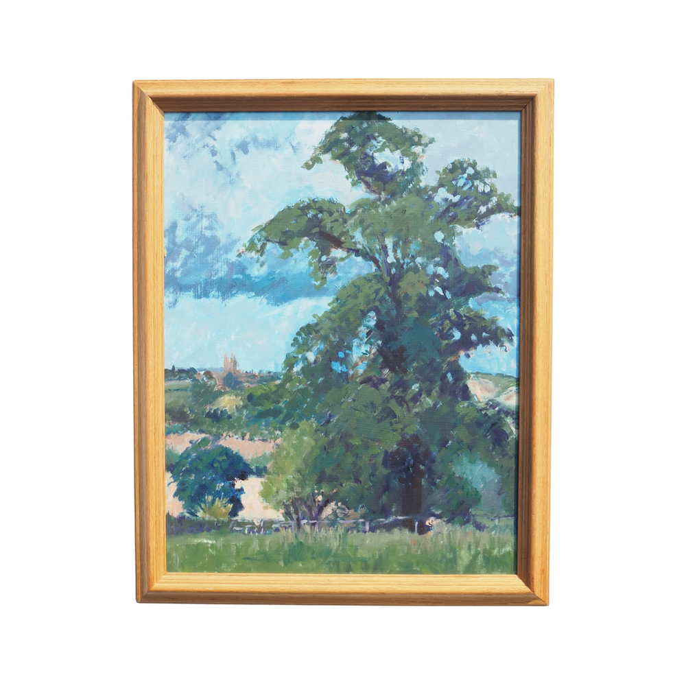 Vintage Oil On Board Landscape Painting
