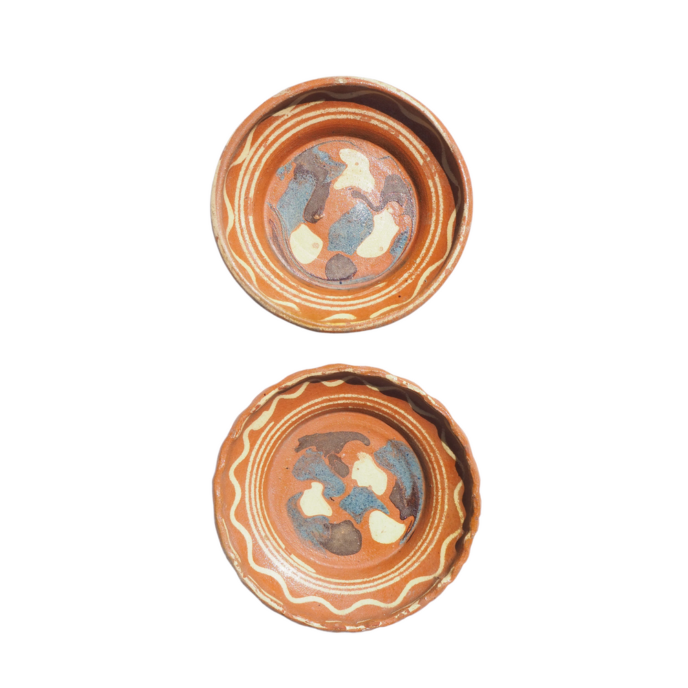 Vintage Romanian Pair of Dishes