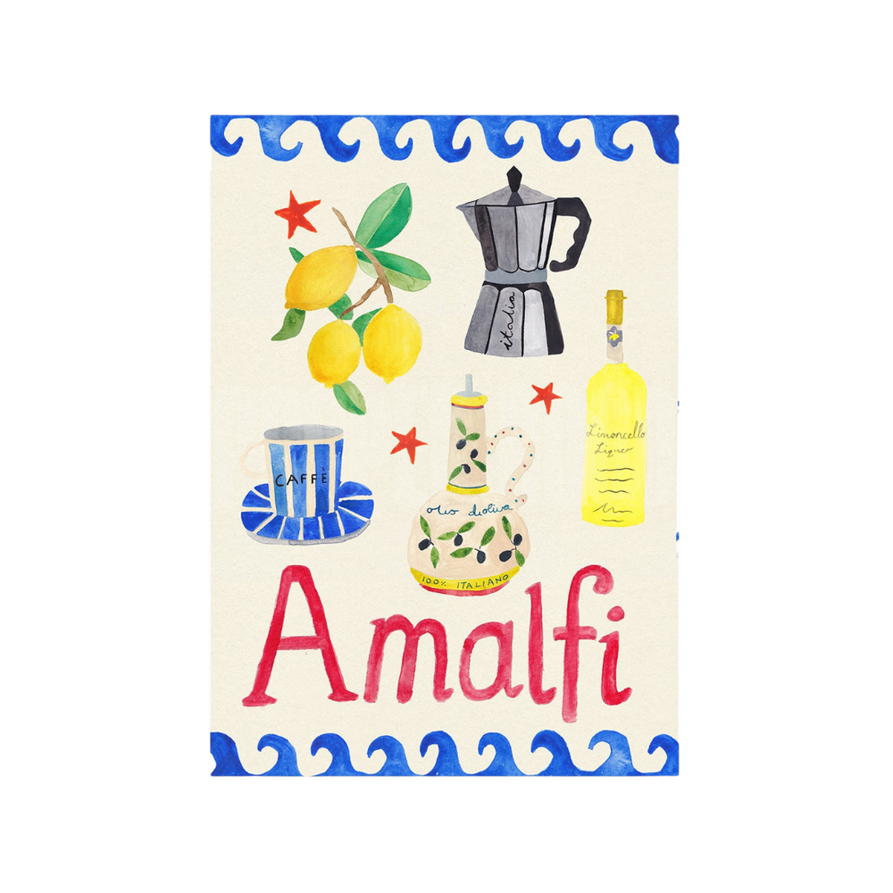 Amalfi Travel Trinket Hand Painted Print