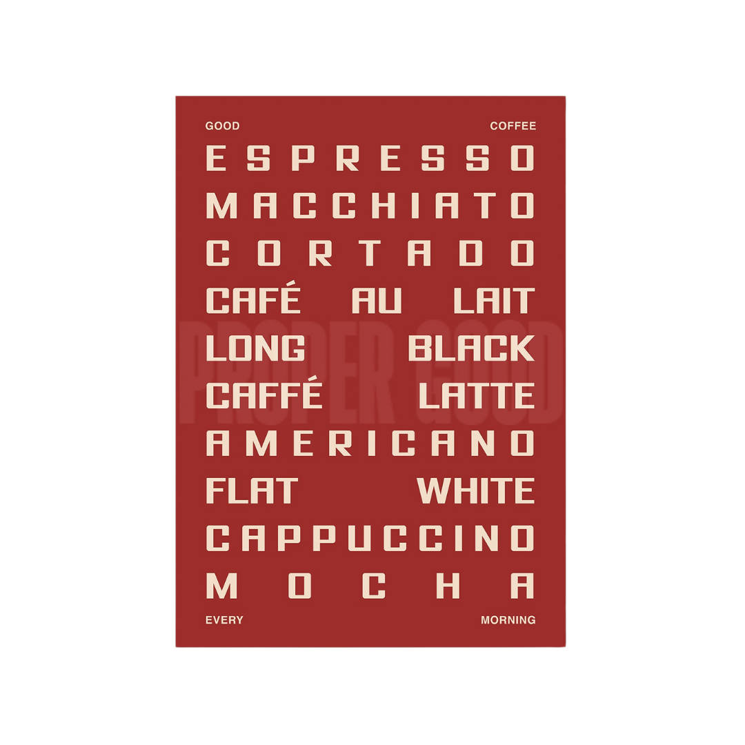 Coffee Guide Print