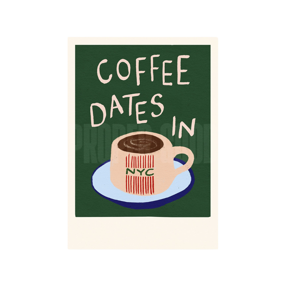 Coffee Dates in New York Print