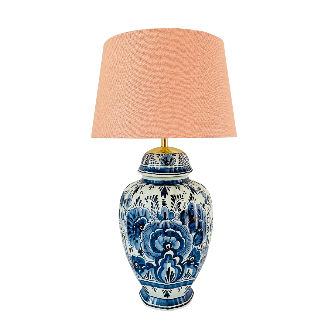 Antique Delft Table Lamp