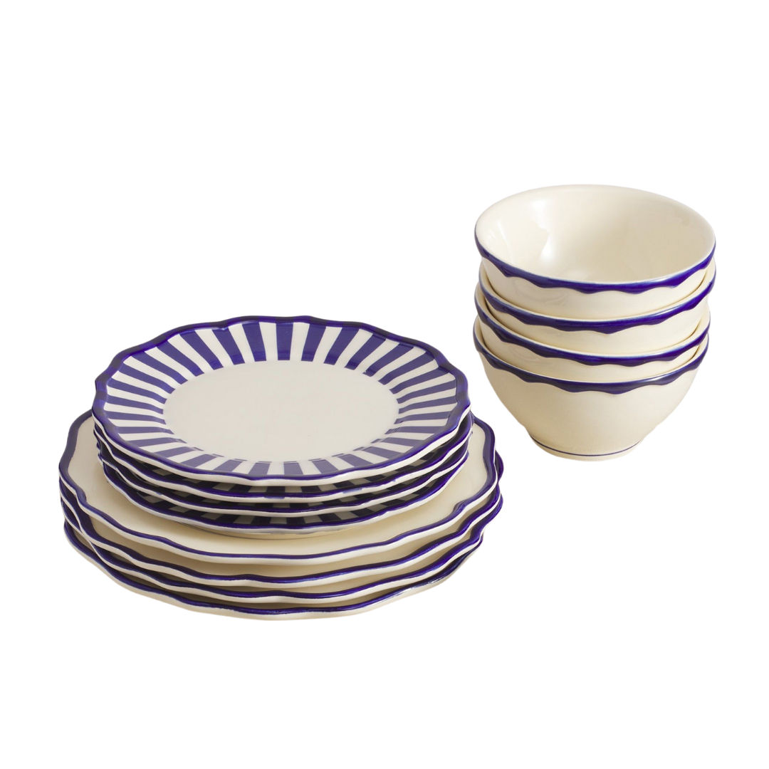 Mixed 12 Piece Dinnerware Set with Cereal Bowl