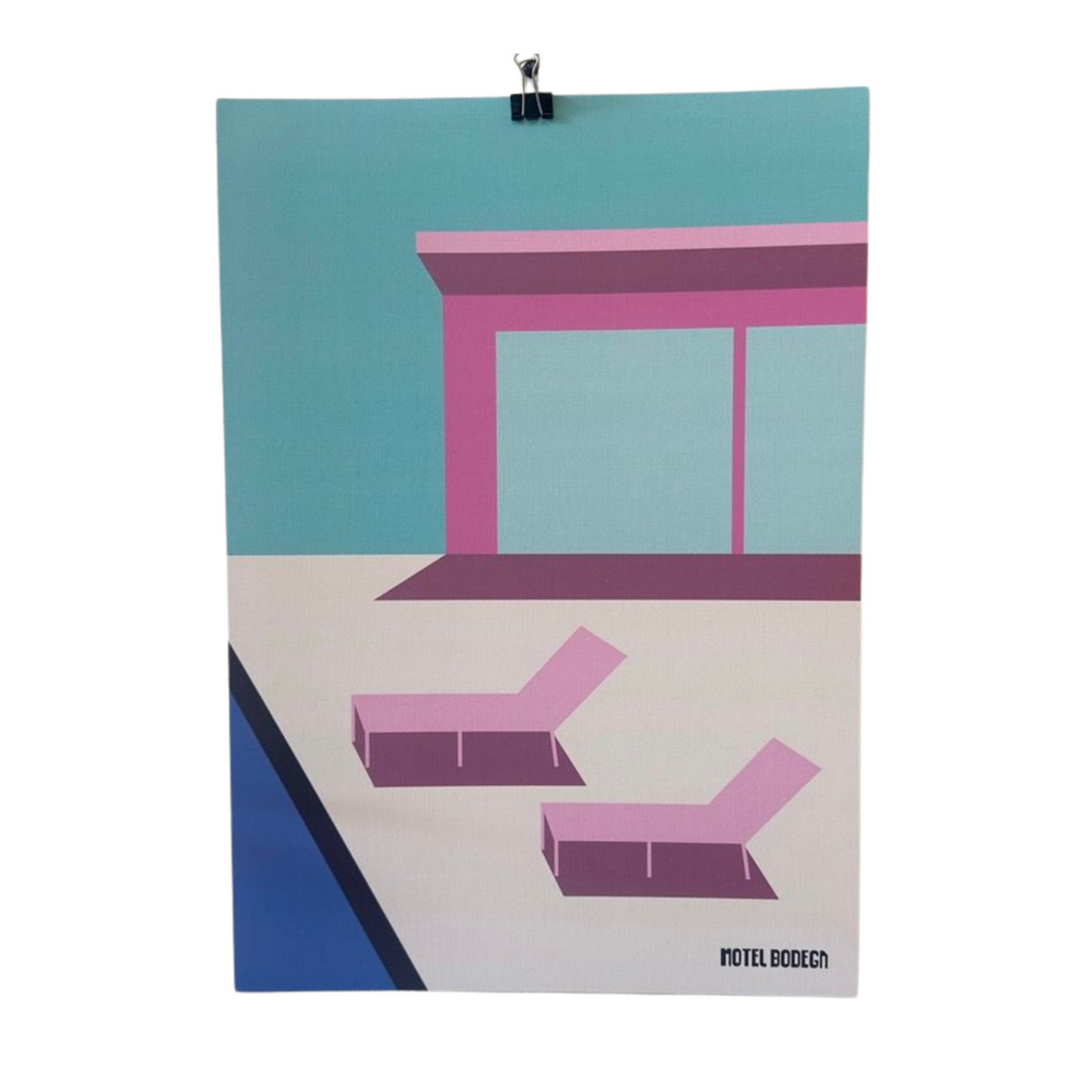 Sun Loungers A3 Print