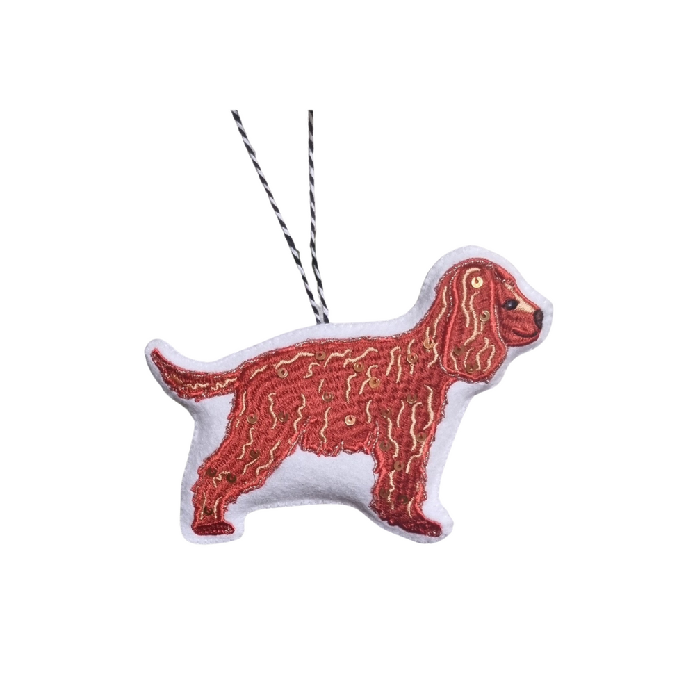 Cocker Spaniel Embroidered Ornament