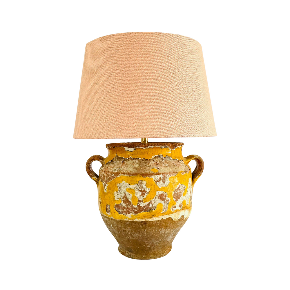 Antique French Confit Jar Lamp