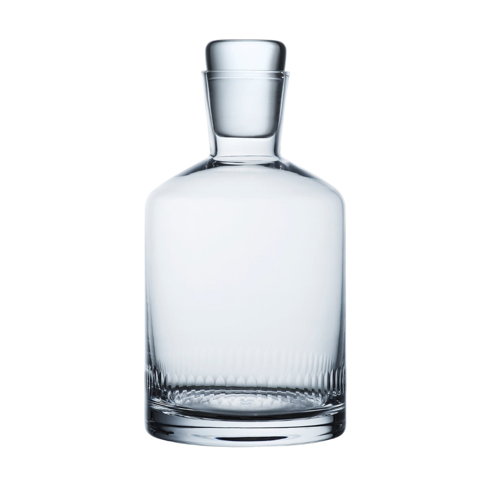 A Crystal Decanter with Spears Design