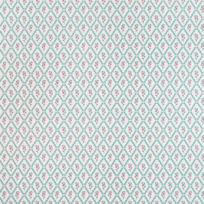 Wild Strawberry Trellis Wallpaper