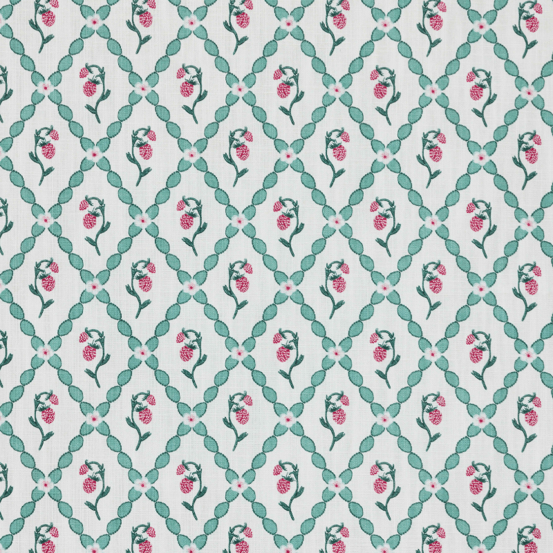 Wild Strawberry Trellis Fabric