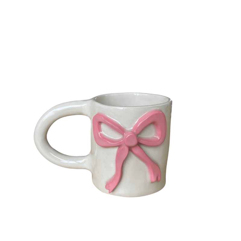 Pink Wobbly Bow Mug