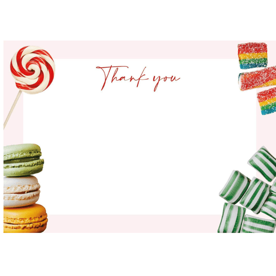 At The Sweet Shop Thank You Cards X 10