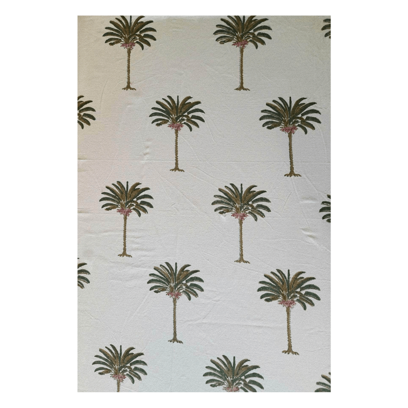 Handpainted Cotton Tablecloth Palm