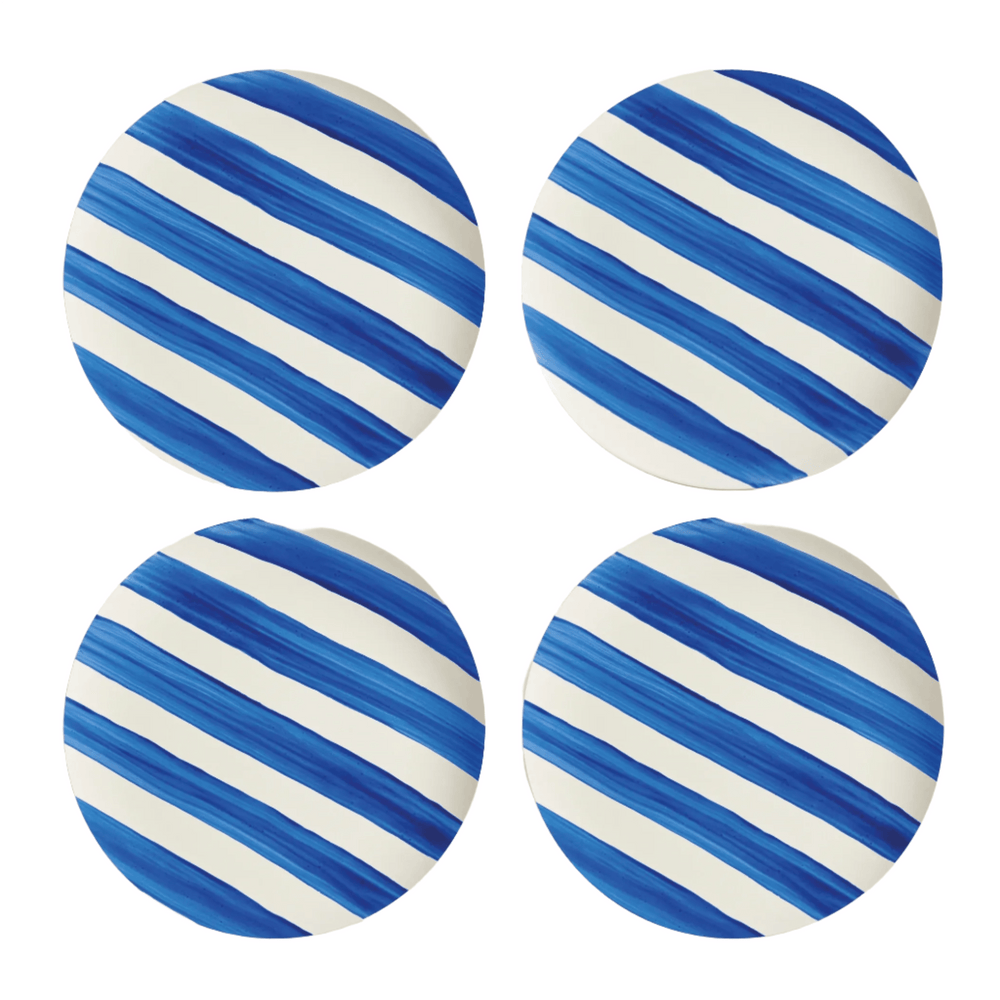 Blue Stripes Plate  | Set 4