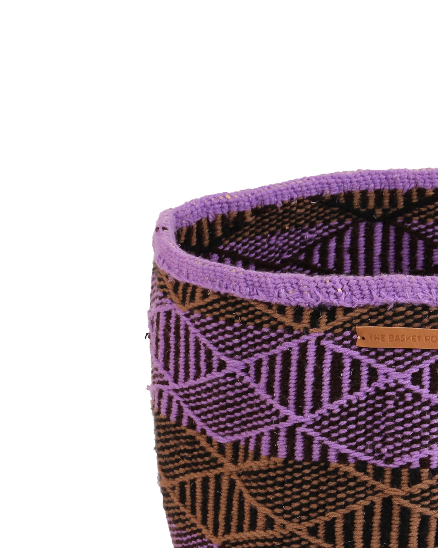 VITA: Large Purple and Brown Wool Basket