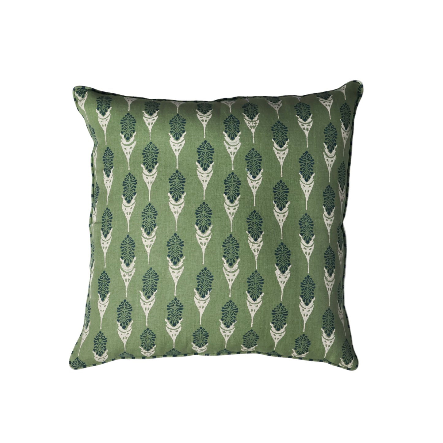 Bahaar Throw Pillow Cover - Oil Green