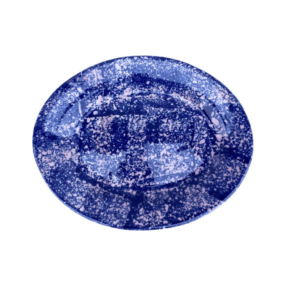 Cobalt Sponged Platter - Medium Pink