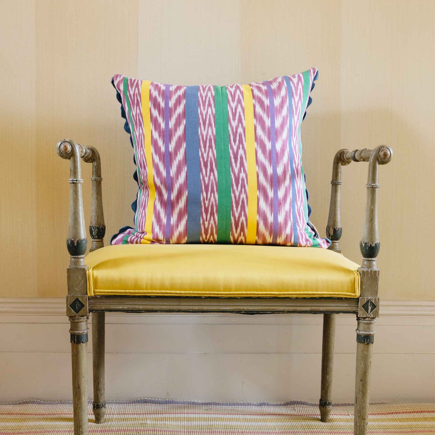 Gloria Oversized Square Cushion Lilac Multi