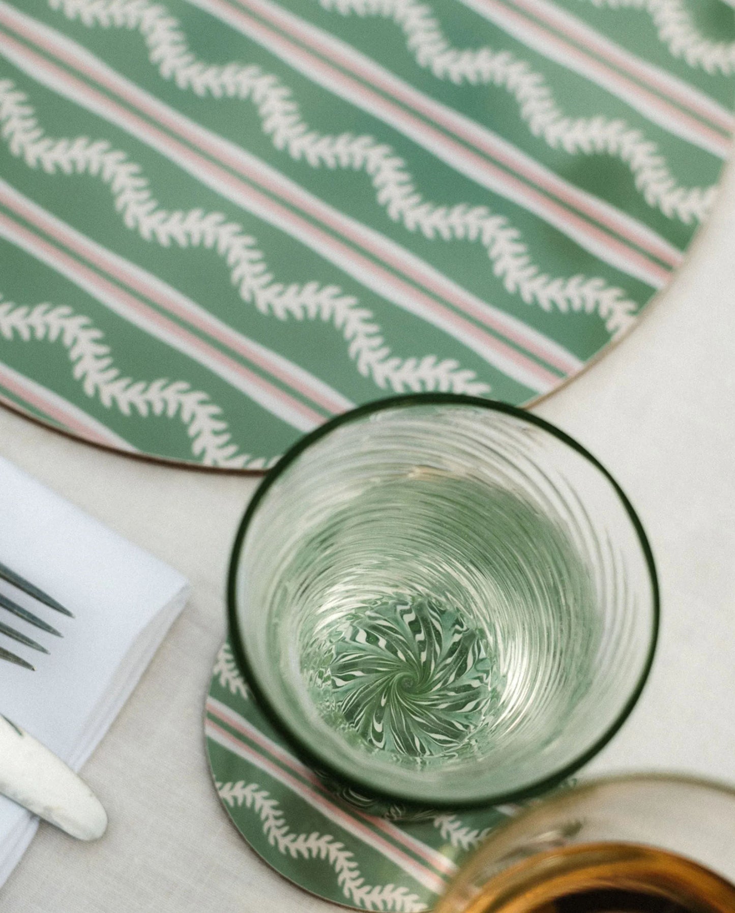 Green & Pink Vines Placemat